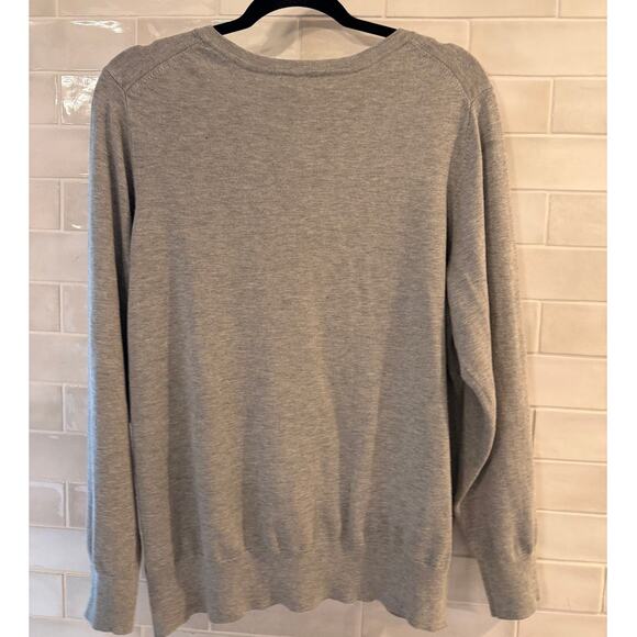 Charter Club Woman 2X Gray Beaded Cardigan Sweater Soft Rayon Blend - Picture 2 of 4